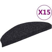 Vidaxl Stair Mats Needle Punch 65X21X4 Cm Black, Black