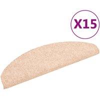 Vidaxl 15 Pcs Self-adhesive Stair Mats Needle Punch 65X21X4 Cm Brown, Brown