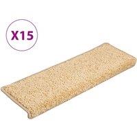 Vidaxl Carpet Stair Treads 15 Pcs 65X21X4 Cm Brown, Brown
