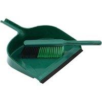 Jvl Outdoor Large Dustpan And Brush Green, Green