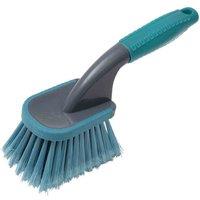 Jvl Car And Bike Cleaning Range Wheel Brush Short Plastic And Rubber Grey Teal, Grey