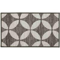 Jvl Fiora Machine Washable Doormat And Runner Pewter, Brown