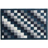 Jvl Mega Machine Washable Doormat And Runner Pixels, Blue
