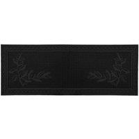 Jvl Foliage Rubber Scraper Doormat And Runner, Black