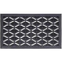 Jvl Elipses Eyes Rubber Doormat 40X70Cm Set Of 2, Black