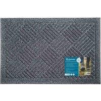 Jvl Dirt Defender Doormat 40X60Cm Grey Squares Set Of 2, Grey