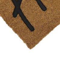 Jvl Rubber Embossed Pvc Backed Coir Doormat 40X60Cm Home, Brown