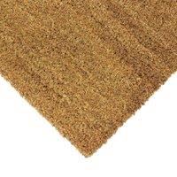 Jvl Manor Plain Latex Backed Coir Doormat 40X60Cm, Brown
