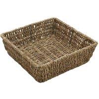 Jvl Hand Woven Seagrass Square Storage Tray 4.2L Capacity Set Of 2, Brown