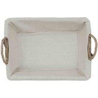 Jvl Arianna Rectangular Willow Storage Basket Grey Wash, Grey