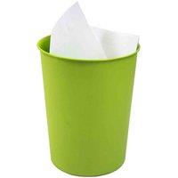 Jvl Quality Vibrance Green Lightweight Plastic Waste Paper Basket Bin Set Of 2, Green