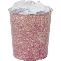 Jvl Small Pink Sparkle Waste Paper Bins 24.5Cmx26.5Cm Set Of 2, Pink