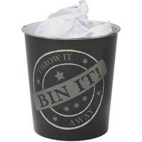 Jvl Small Bin It Waste Paper Bins 24.5Cmx26.5Cm Set Of 2, Black