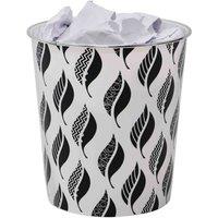 Jvl Small Leaves Waste Paper Bins 24.5Cmx26.5Cm Set Of 2, Green