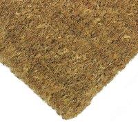 Jvl Plain Natural Coir Entrance Doormat 45X75Cm, Brown