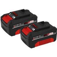Einhell 2X 4.0Ah Power X-change Battery Twinpack 18V, Red