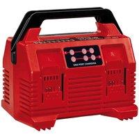 Einhell Power X-change 18V Battery Quad Charger 4A, Red