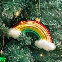 House of Seasons Disco Rainbow Glass Decoration