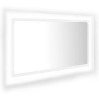 vidaXL LED Bathroom Mirror White 80x8.5x37 cm Acrylic, White