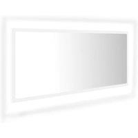 vidaXL LED Bathroom Mirror White 100x8.5x37 cm Acrylic, White