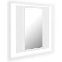 vidaXL LED Bathroom Mirror Cabinet White 40x12x45 cm Acrylic, White