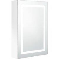 vidaXL LED Bathroom Mirror Cabinet Shining White 50x13x70 cm, White