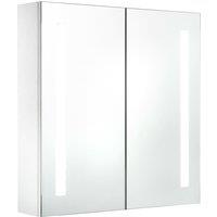 vidaXL LED Bathroom Mirror Cabinet 60x14x62 cm, White