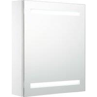 vidaXL LED Bathroom Mirror Cabinet 50x13.5x60 cm, White
