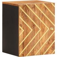 Vidaxl Bathroom Wall Cabinet Brown And Black Solid Wood Mango, Brown