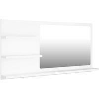Vidaxl Bathroom Mirror White 90X10.5X45 Cm Engineered Wood, White