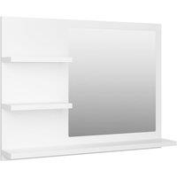 Vidaxl Bathroom Mirror White 60X10.5X45 Cm Engineered Wood, White