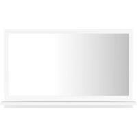 Vidaxl Bathroom Mirror White 60X10.5X37 Cm Engineered Wood, White
