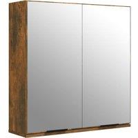 Vidaxl Bathroom Mirror Cabinet Smoked Oak 64X20X67 Cm, Brown