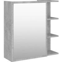 Vidaxl Bathroom Mirror Cabinet Concrete Grey 62.5X20.5X64 Cm Engineered Wood, Grey