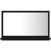 Vidaxl Bathroom Mirror Black 60X10.5X37 Cm Engineered Wood, Black