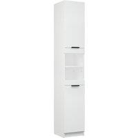 Vidaxl Bathroom Cabinet White 32X34X188.5 Cm Engineered Wood, White