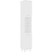 Vidaxl Bathroom Cabinet White 30X30X179 Cm Engineered Wood, White