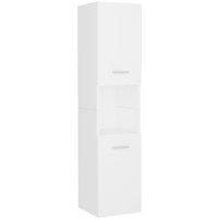 Vidaxl Bathroom Cabinet White 30X30X130 Cm Engineered Wood, White