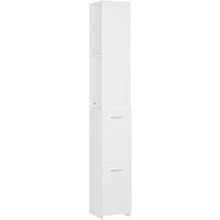 Vidaxl Bathroom Cabinet White 25X25X170 Cm Engineered Wood, White