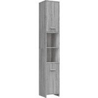 Vidaxl Bathroom Cabinet Grey Sonoma 30X30X183.5 Cm Engineered Wood, Grey