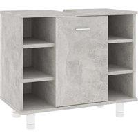 Vidaxl Bathroom Cabinet Concrete Grey 60X32X53.5 Cm Engineered Wood, Grey