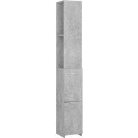 Vidaxl Bathroom Cabinet Concrete Grey 25X25X170 Cm Engineered Wood, Grey