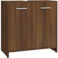 Vidaxl Bathroom Cabinet Brown Oak 60X33X60 Cm Engineered Wood, Brown
