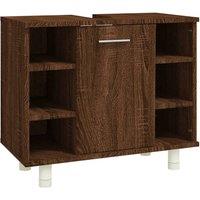 Vidaxl Bathroom Cabinet Brown Oak 60X32X53.5 Cm Engineered Wood, Brown