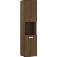 Vidaxl Bathroom Cabinet Brown Oak 30X30X130 Cm Engineered Wood, Brown