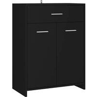 Vidaxl Bathroom Cabinet Black 60X33X80 Cm Engineered Wood, Black