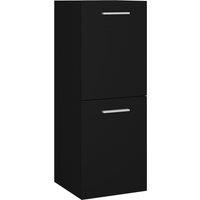 Vidaxl Bathroom Cabinet Black 30X30X80 Cm Engineered Wood, Black