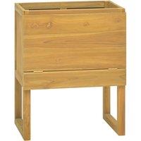 Vidaxl Bathroom Cabinet 60X45X75 Cm Solid Wood Teak, Brown