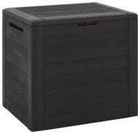 vidaXL Garden Storage Box Brown 58.5x46x55 cm Polypropylene, Brown