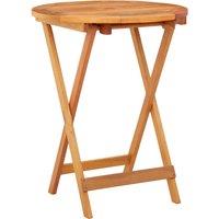 vidaXL Folding Garden Table 60x75 cm Solid Eucalyptus Wood, Brown